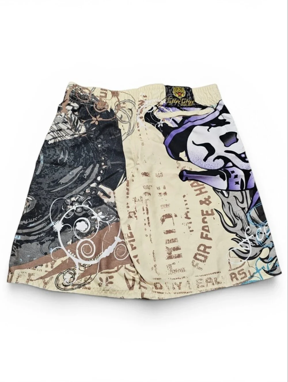 Tatoo Tatoo By Free Spirit Men's Skull Print Board Shorts Swim Trunks Size M